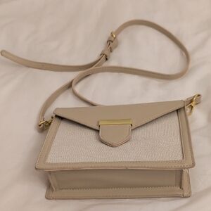 Antik Kraft Beige and Cream Crossbody Bag